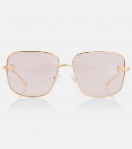 Квадратные солнцезащитные очки Medusa Versace, Gold/Pink