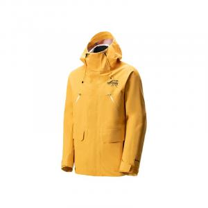 Ecco Мужская ветровка оранжево-желтого цвета с капюшоном, средней высоты