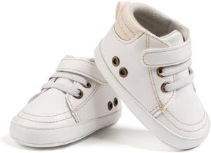 Детские кроссовки Babelvit для мальчиков и девочек с мягкой подошвой, высокие на шнуровке, унисекс, ботинки для малышей, новорожденных, первые ходунки, обувь для первого шага, 01 Ba/White