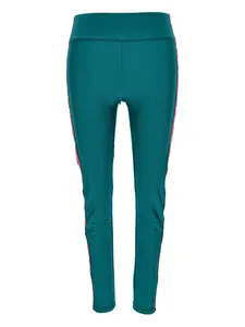 Леггинсы с тисненым логотипом Versace Jeans Couture, синий