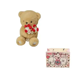 Ten Thousand Children's Music Плюшевая кукла Rose Bear Bunny West Highland Bouquet высотой 30 см