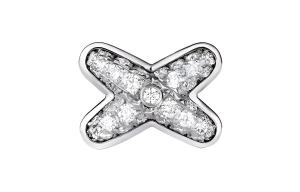 18K белое золото с бриллиантовыми серьгами-гвоздиками для женщин Chaumet, серебряный