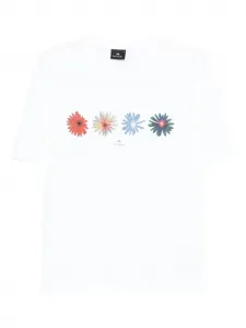 Футболка с цветочным принтом Ps Paul Smith, белый