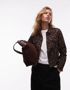 Оригинальная джинсовая куртка Levi's с леопардовым принтом