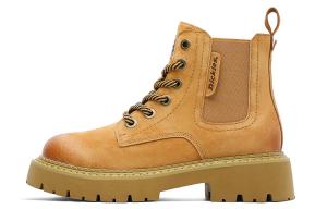 Dickies Короткие полусапоги Martin женские - землянисто-желтые, на флисовой подкладке, цвет Earth Yellow-Fleece-Lined