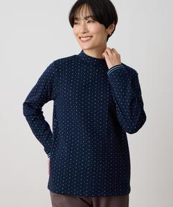 Пуловер с жаккардовым узором в горошек