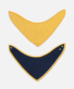 Однотонный двусторонний нагрудник в виде банданы Chil2, цвет Yellow X Navy