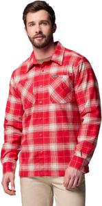 Columbia мужская куртка-рубашка с флисовой подкладкой Cornell Woods, Mountain Red Lumberjack Tartan