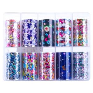 Трансферная пленка Magic Butterflies XKZ-09-06 (10 рулонов по 100 см), AlleBeauty