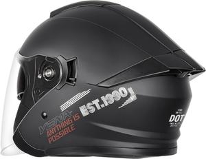 Шлем три четверти YEMA 3/4 650B1S, белый / черный