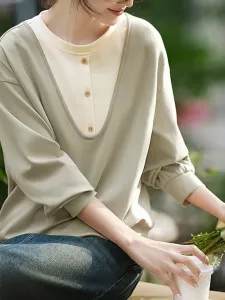 Многослойная толстовка для женщин Doux Belle, цвет Light Khaki