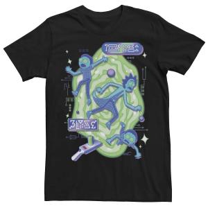 Мужская неоновая голографическая футболка с изображением Рика и Морти Licensed Character