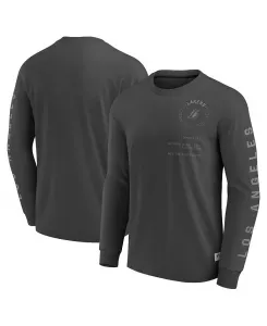 Мужская серая футболка с длинным рукавом Los Angeles Lakers Elements Future Ground Tonal Info Fanatics