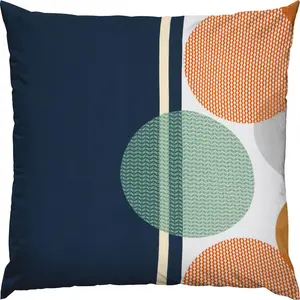 Чехол для подушки , оранжевый-синий-бежевый, 80x80 см Erwin Müller