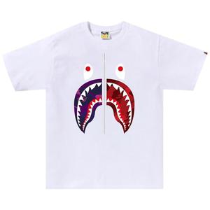 Футболка BAPE Color Camo Separate Shark Tee, цвет White/Purple