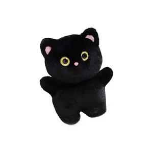 Healing Series разноцветные милые куклы-котята с слюнявчиком плюшевые куклы высота 35см 77 SEVEN DREAM, черный