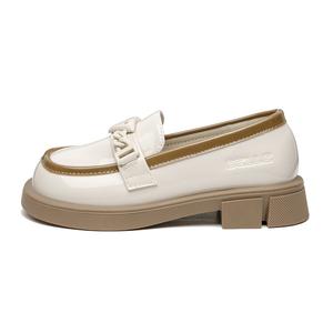 Низкие нескользящие кожаные туфли для детей BELLE BABY, экрю