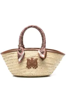 Сумка-шоппер из рафии MA AMIRI, нейтральный