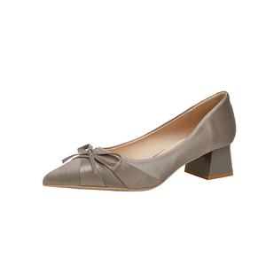 YAFEI XUANYU Женские туфли на платформе с массивным каблуком серые, цвет Gray