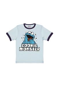 Футболка Детская Улица Сезам - Cookie Monster LOGOSHIRT, цвет Chalk Blue / Deep Navy