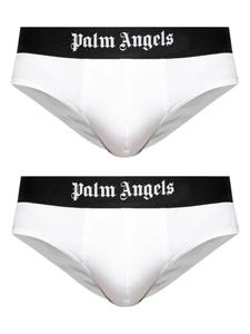 Боксеры с логотипом Palm Angels на поясе (комплект из двух штук), белый