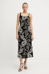 Платье с добавлением льна Pedro Del Hierro, черный