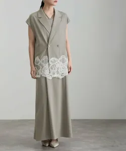 Кружевной жилет - Свадебное платье для вечеринки, вечернее платье Pourvous, цвет Light Khaki