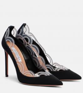 Декорированные туфли Je T'Aime 105 Aquazzura, черный