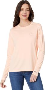 Легкая мужская футболка Carhartt Force Sun Defender с длинным рукавом и принтом, Tropical Peach