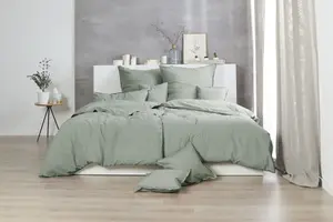 Наволочки Primera "Наволочки "Stone Washed", Primera (2 шт.)", (2 шт.), с имитацией камня 80х80 см, оливковый