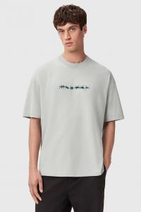 Хлопковая футболка AllSaints, зеленый