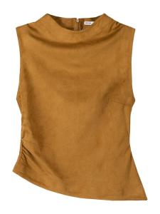 Топ без рукавов Bershka Top, коричневый