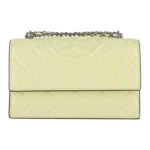 TORY BURCH Женская кожаная сумка через плечо желтая