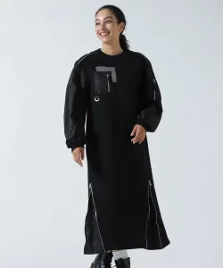 Платье с рукавами в стиле милитари AULA AILA (Aura Aila), изготовленное на заказ B'2Nd, цвет Black