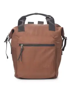 Большой коричневый многопозиционный широкий женский рюкзак Kcb