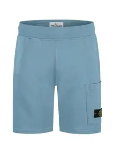 Шорты с боковыми карманами и логотипом Stone Island Junior, синий