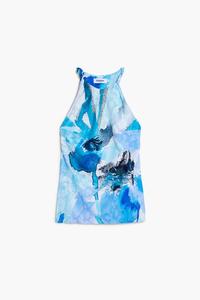 майка с цветочным принтом