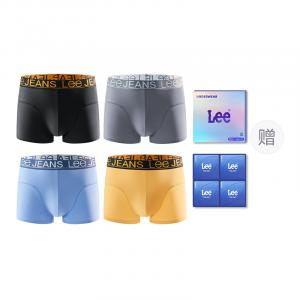 Классические трусы 101 мужские набор из 4 штук в подарочной коробке Lee, желтый