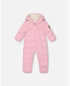 Детский комбинезон Baby Girl One-Piece Baby Cloud Compressible Snowsuit для автокресла розовый Deux Par Deux