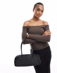 Гламурная длинная сумка через плечо черного цвета Glamorous