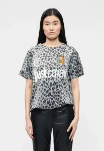 Футболка со спортивным принтом Just Cavalli, Black/Sedona Sage