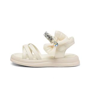 Коллекция мерцающей обуви. Нескользящие, водонепроницаемые и дышащие детские сандалии. Snoffy, кремовый/белый