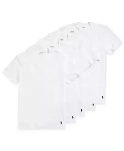 Мужские майки с V-образным вырезом, классический крой, набор из 5 штук Polo Ralph Lauren, белый