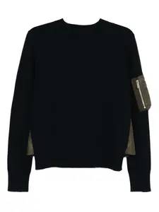 Джемпер с нашивкой Sacai, синий