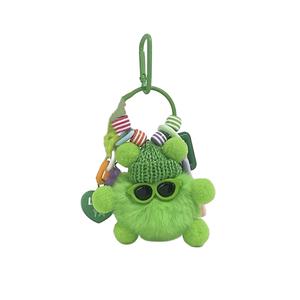 A little tide to play Симпатичные крутые солнцезащитные очки Coal Monster с радужными бусинами куклы плюшевый кулон высота 16см