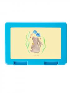 Mr. & Mrs. Panda Коробка для хранения с рисунком кролика и цветов, без надписи, пастельно-желтого цвета