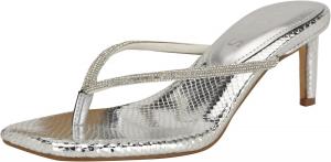 GUESS Women's Mayan Heeled Sandals, Silver 098