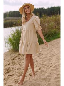 Короткое платье Makadamia Kleid, бежевый