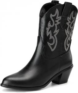 Классические белые женские ковбойские сапоги MRKEWUNEY с остроконечным носком