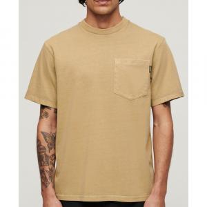 Футболка Superdry Contrast Stitch Pocket Short Sleeve Round Neck, бежевый